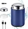 Rechargeable Electric Shaver for Men,2025 New Mini Electric Shavers Portable,Pocket Size Washable Electric Razor,Double-Ring Magnetic Cutter,USB Rechargeable Waterproof Electric Razor Trimmer (Blue)