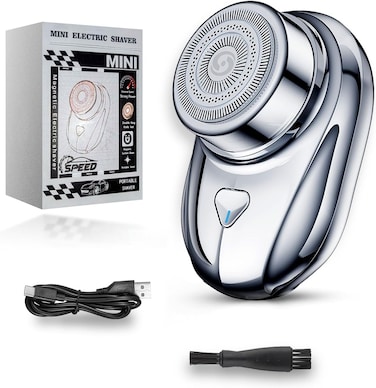 Mini Electric Shaver,Portable Electric Shaver for Men,Wet and Dry Shaving,Waterproof, Electric Razor for Travel,Gift for Boyfriend,Father