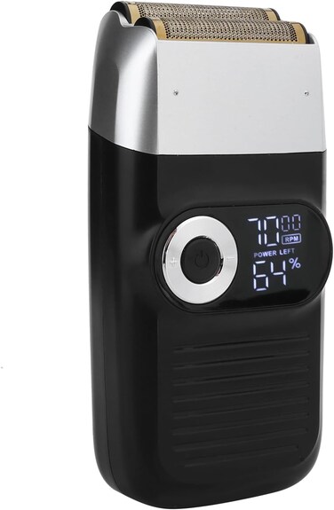 , Double Foil Rechargeable Electric Electric Shavers for Men, Low Noise Powerful Electric Foil and Bald Shavers Beard Trimmer for Close, Smooth Shaving