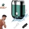 New Model Mini Dual-Head Electric Shaver, 2025 New Upgrade Pocket Shaver USB Mini Shavers for Men, Rechargeable Electric Mini Portable Razor, Washable Double Head Razor for Home, Car (Green)