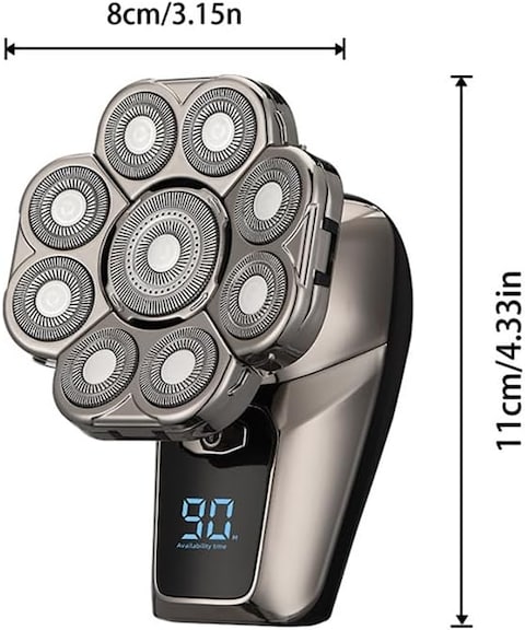 I-clean 9D Head Shavers for Bald Men, 6-in-1 Electric Razor, Waterproof Wet/Dry, Cordless Rechargeable, LED Display