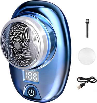 New Upgrade Mini Electric Razor, Electric Shaver, Pocket Size Portable USB Rechargeable Waterproof Shavers Easy One-Button Use Suitable for Men