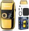 KEMEI Electric Razors for Men, LCD Display Cordless Men's Razors, USB Rechargeable with Pop-up Beard Trimmer Best Worldwide Travel Gift, Model KM 2028, Gold