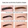 Tattoo Peel Off Eyebrow Gel, Brow Tattoo Peel Off Tint with Stencils - Long-Lasting, Waterproof Gel Formula for Fuller, Defined Eyebrows (02#Light Brown)