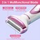 Upgraded 4 in 1 Electric Razors for Women, Portable Electric Shaver for Women with Digital LED Battery Display, Rechargeable Women Electric Trimmer for Face Arm Body Legs Underarm Bikini