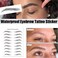 7Sheets Eyebrow Tattoo Stickers 4D Hair-like Waterproof Natural Fake Eyebrow Stickers,Long Lasting Eyebrow Grooming Shaping Perfect for Women and Girls (ES01 Black)