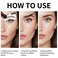 ALLROSE Eyebrow Stamp Stencil Kit - Eyebrow Stencils Perfect Eyebrow Waterproof Eyebrow Stamp, Eye Brow Stencil Kits Brow Stamp, Eyebrow Stencil Kit for Women - Black Brown