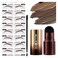 ALLROSE Eyebrow Stamp Stencil Kit - Eyebrow Stencils Perfect Eyebrow Waterproof Eyebrow Stamp, Eye Brow Stencil Kits Brow Stamp, Eyebrow Stencil Kit for Women With 20PCS Brow Shaping Kit, Ash Brown