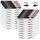 12 Sheets 4D Hair-Like Waterproof Eyebrow Tattoos Stickers Eyebrow Transfers Stickers Grooming Shaping Eyebrow Sticker for Women and Girls (2 Style) (Simple Style)