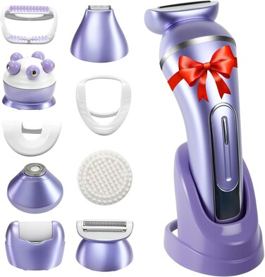 Pluxy Epil Pro 3.0 Women Face Epilator, Pluxy Facial Hair Removal for Women, Electric Facial Hair Removal Devices, 7-in-1 Painless Body Shaver and Facial Epilator