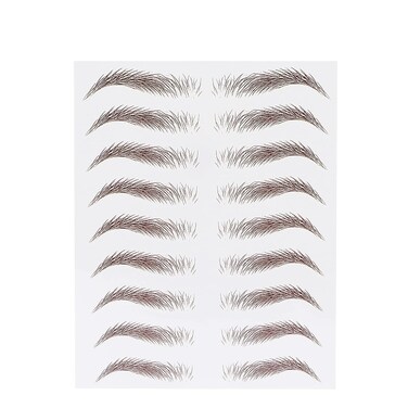 Eyebrow Tattoos Stickers Professional Eyebrow Grooming Shaping Sticker Eyebrow Transfer Sticker for Women(BROWN-01)
