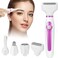 Electric Razor for Women, 4 in 1 Women Electric Shaver, Painless Wet and Dry, Rechargeable Pubic Hair Trimmer for Women Body, Underarm, Face, Eyebrow