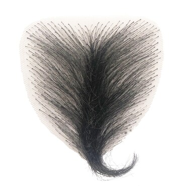 Invisible Realistic Natural Fake Private Body Hair - Armpit, Chest, Mustache for Men &amp; Women (Black)