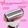 Electric Bikini Shaver for Women 4 in 1 Trimmer, Pubic &amp; Body &amp; Facial Hair Remover, Painless &amp; Safety for Body Meridian Underarm Nose Legs Hair Removal Razors, USB Rechargeable &amp; Waterproof