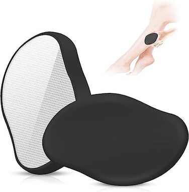 Crystal Hair Eraser - Reusable Hair Remover Tool for Smooth, Painless Exfoliation, Magic Hair Eraser Device - Perfect for Men and Women (Black)