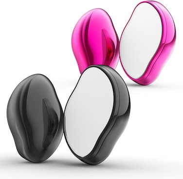 Crystal Hair Remover, Magic Painless Hair Removal Epilator Hair Eraser for Women and Men (Black &amp; Rose red)