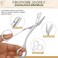Eyebrow Grooming Scissors, Stainless Steel Eyebrow Scissors with Comb for Women and Men, 3 Replaceable Blades, Precision Exfoliation &amp; Hair Eyebrow Removal for Radiant