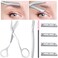 Eyebrow Grooming Scissors, Stainless Steel Eyebrow Scissors with Comb for Women and Men, 3 Replaceable Blades, Precision Exfoliation &amp; Hair Eyebrow Removal for Radiant