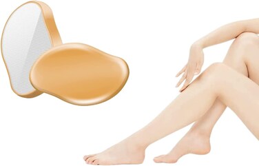 Crystal Hair Eraser for Hair Removal, Handy Laundry Crystal Hair Remover for Men and Women, Magic Crystal Hair Remover with Gentle Skin Exfoliation, Reusable,Works On All Body Parts(Gold)