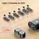 NFHK 6pcs/Set USB-C Female to 2Pin DC 5V Power Charge Adater for Electric Hair Clipper Beard Trimmers Shavers Beauty Instruments