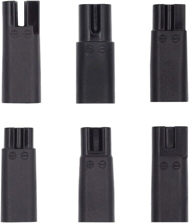 NFHK 6pcs/Set USB-C Female to 2Pin DC 5V Power Charge Adater for Electric Hair Clipper Beard Trimmers Shavers Beauty Instruments