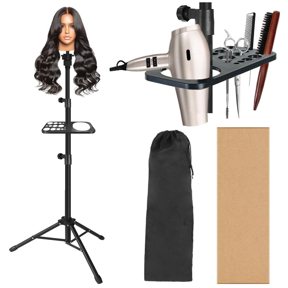 alileader Alileader Heavy Duty Wig Stand Tripod With Tray