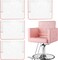 4 Pcs Salon Chair Cover, Clear Barber Salon Chair Back Covers, Plastic Chair Covers Protectors for Most Standard Salon Chairs Office Chairs, Prevents Damage to Salon Spa Chair, Pink