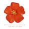 Hawaiian 3Pcs 3.5 Large Artificial Plumeria Hibiscus Barrettes for Women, Beach Party Vocation (White, Red, Orange)