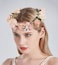 Rose Flower Wreath for Women, Bridal Floral Headband Hair Wreath Crown, Flower Headpiece with Ribbon Wedding Party Festival Photos Door Outside Wall Window D&eacute;cor, Pink