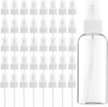 40 Pcs Spray Bottle Replacement Pump Oils Spray Tops, Replacement Pump Reusable Spray Bottle Tops Heads - Dispenser Caps for Essential Oils, Hair and Body Sprays (24 Caliber)