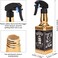 Water Sprayer 500ml/16.9oz Hair Spray Bottle Hairdressing Barber Spray Bottle Whisky Squirt Bottle Mist Salon Hair Tools Home Gardening(Golden)
