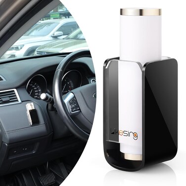Car Chapstick Holder, Acrylic Black Car Chap Upright Lip Balm Holder for Interior Car, Work Computer Side Lipstick Organizer Case Accessories Mount for Women Auto Vehicle SUV
