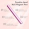 MIZHSE Magnet Nail Tool: Double-Head Nail Magnet Pens Cat Eye Magnet Tool Hexagonal Design Magnet Stick, Nail Art Cat Eye Magnet Stick Nail Design Tools for Studio Nail Salon Home DIY