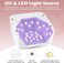 Nail Lamp,Cordless UV Led Nail Lamp 72W Rechargeable Nail Dryer with 5 Timer Setting,Professional Nail Light with Cute Heart Shape Large LCD Display