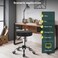 Black PU Leather Swivel Stool with Wheel Perfect for Salon Work Home SPA Shop Height-Adjustable and Cost-Effective Rolling Stool Chair Small (Black)