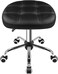 FURWOO Oval Rolling Stool Height Adjustable Massage Chair with Wheels for Spa Salon Black
