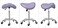 Kaleurrier Saddle Stool Rolling Swivel Height Adjustable with Wheels,Heavy Duty Stool,Ergonomic Stool Chair for Lab,Clinic,Dentist,Salon,Massage,Office and Home Kitchen (Purple, Without Back)