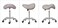 Kaleurrier Saddle Stool Rolling Swivel Height Adjustable with Wheels,Heavy Duty Stool,Ergonomic Stool Chair for Lab,Clinic,Dentist,Salon,Massage,Office and Home Kitchen (Grey, Without Back)