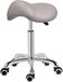 Kaleurrier Saddle Stool Rolling Swivel Height Adjustable with Wheels,Heavy Duty Stool,Ergonomic Stool Chair for Lab,Clinic,Dentist,Salon,Massage,Office and Home Kitchen (Grey, Without Back)