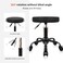 KKTONER Round Rolling Stool Height Adjustable Stool PU Leather Chair with Wheels Salon Spa Drafting stools Small (Black)