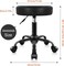KKTONER Rolling Stool Chair PU Leather Height Adjustable Round Stool with Wheels Chair for Salon Spa Drafting Small (Black)