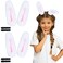 Whaline 2 Pair Easter Fluffy Ears Hair Clips White Rabbit Ear Hair Pins Cute Bunny Ear Shape Alligator Snap Hair Barrettes for Toddlers Girls Kids Easter Dress Cosplay Costume Party Hair Accessories