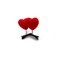 BinaryABC Valentines Day Red Heart Hair Clips Hairpins Head Bopper,Valentines Day Supplies,10Pcs