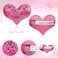 Syhood 9 Pieces Valentine's Day Heart Hair Clips Glitter Sequin Heart Barrettes Hair Clip for Valentines Accessories Christmas Birthday Wedding Themed Party(Rose Red)