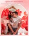 Hoteam 2 Pcs Valentine&lsquo;s Day Headband and Glasses Crystal Rhinestone Knotted Headband Love Massage Heart Headband Hair Accessories Gifts for Women Valentine Party Supplies(Red)