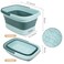 2 Pack Foldable Foot Bath Basin, Collapsible Foot Soak Tub, Multifunction Plastic Basin with Handles,Foot Tub for Soaking Feet,Pink&amp;Green