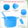 cobee 2 Pcs Silicone Wax Pot Liners, Silicone Wax Warmer Liner Non stick Wax Bowl for Wax Warmer Wax Melt Warmer with 2 Pcs Wax Spatula Sticks for Hair Removal Compatible with 16 oz Waxing Kit