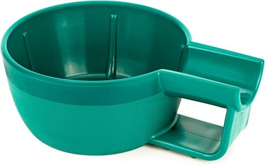 Linkidea Plastic Shaving Soap Bowl with Non-slip Handle, Wide Mouth, Large Capacity, Easier to Lather Ridges, Wet Razor Shave Cream Bowl for Men (Green)