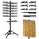 Braiding Rack with Tray, 144 Pegs Height Adjustable, 2-side Hair Extension Holder, Hair Stand with Stylist Tools for Salon/Home/Travel (Black)