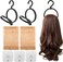 3 Pack Hanging Wig Stand,Wall Mounted Wig Hanger Portable Wig Holder Collapsible Wig Stand Display Tool For Multiple Wigs for Display,Storage, Styling(Black,size:9.2*3 inch)
